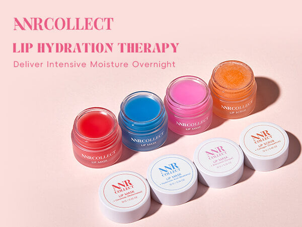 Lip Kit with Overnight 3 Lip Mask & 1 Scrub Intensive Treatment for Hy