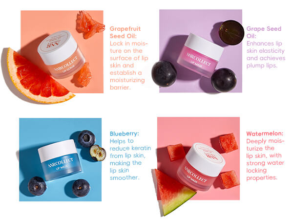 Lip Kit with Overnight 3 Lip Mask & 1 Scrub Intensive Treatment for Hy